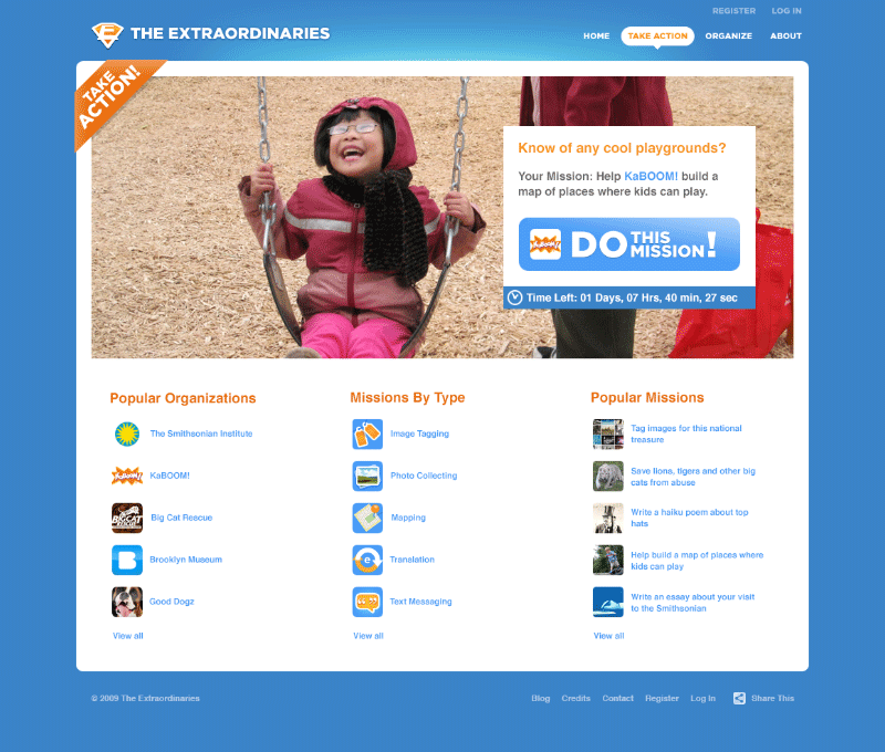 Extraordinaries Take Action Page