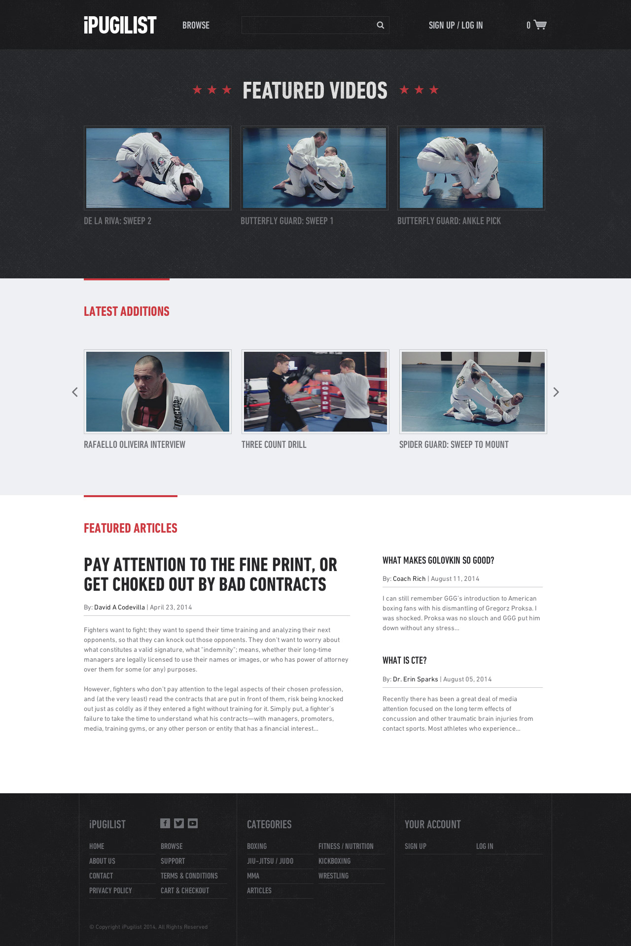 iPugilist: home page