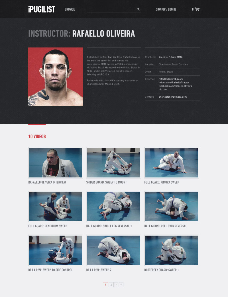 iPugilist: instructor page