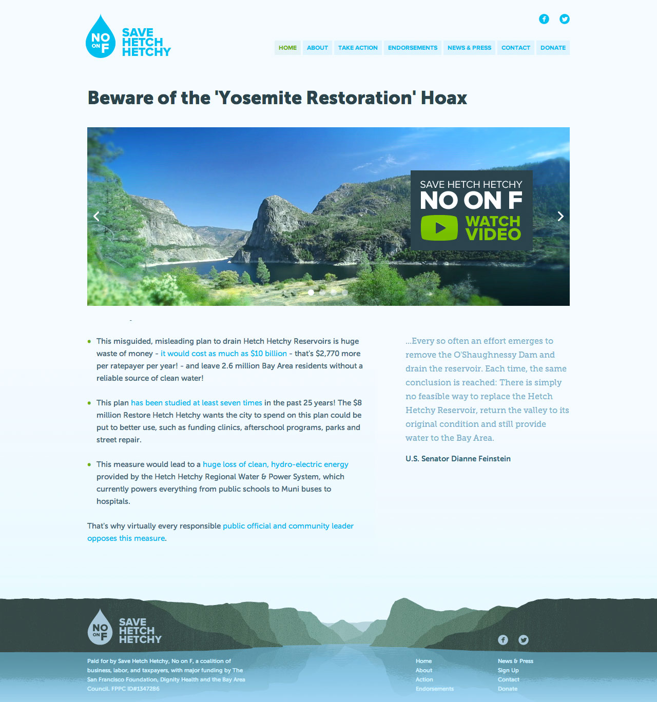 Save Hetch Hetchy Site: Home