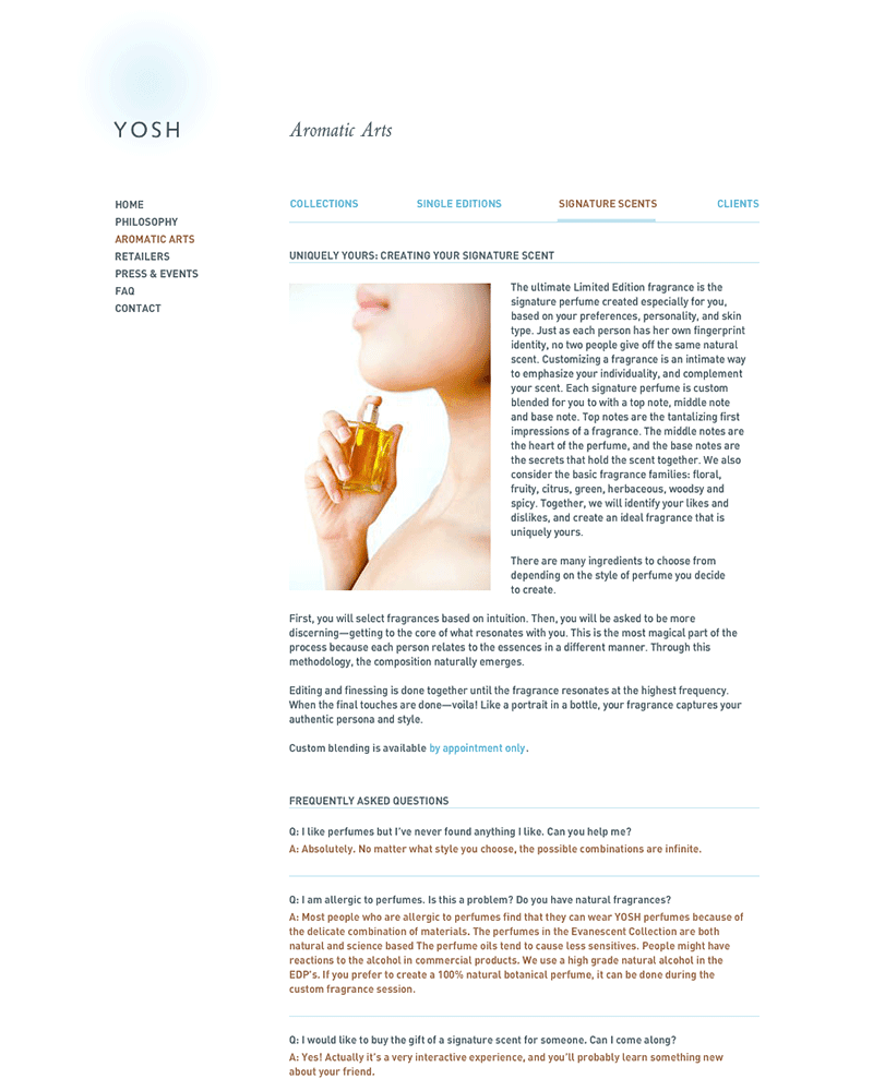 YOSH: Aromatic Arts: Signature Scent